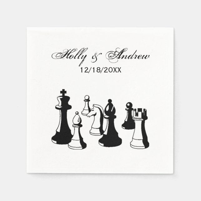 Servilleta De Papel Arte de ajedrez #2 (Anverso)