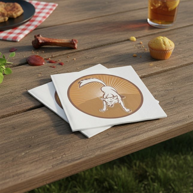 Servilleta De Papel Arte de animales de la época de la cosecha del sol (Subido por el creador)