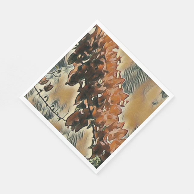 Servilleta De Papel Arte de árbol Rosa (Esquina)