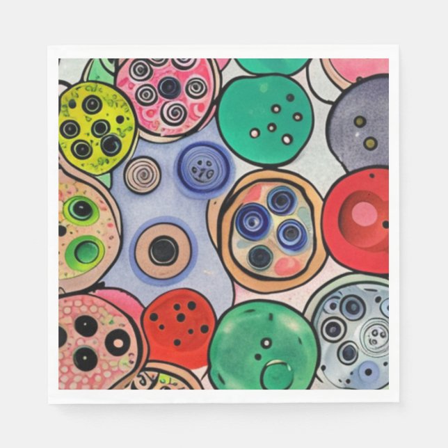 Servilleta De Papel Arte de botón (Anverso)