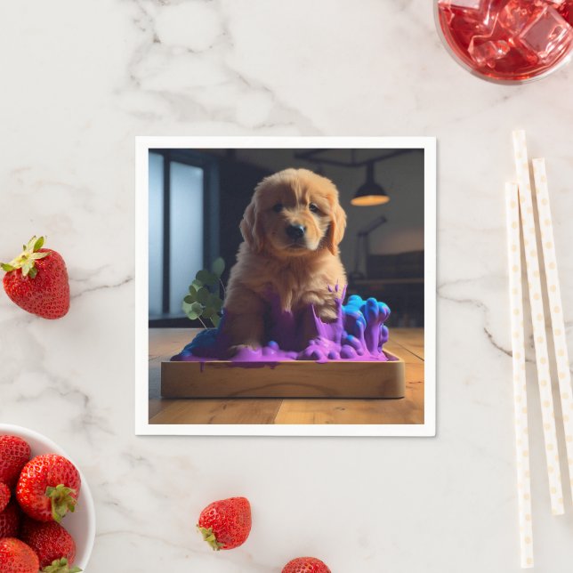 Servilleta De Papel Arte De Cachorro (In situ)