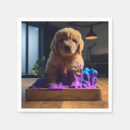 Servilleta De Papel Arte De Cachorro