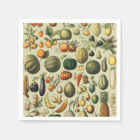 Arte de cartel vintage de frutas botánicas frances