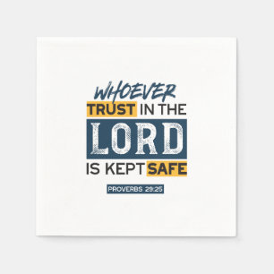 Servilleta De Papel Arte de cita bíblica - Proverbios 29:25 Confianza 