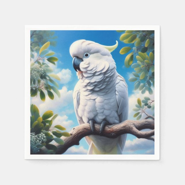 Servilleta De Papel Arte de Cockatoo (Anverso)