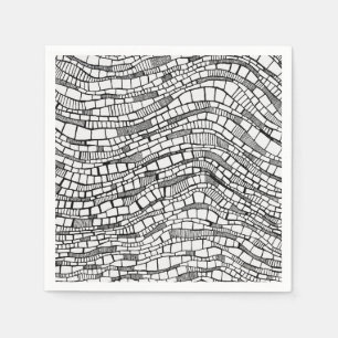 Servilleta De Papel Arte de diseño abstracto Bolígrafo y tinta Servill