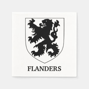 Servilleta De Papel Arte de diseño gráfico del león de Flandes