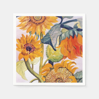 Servilleta De Papel Arte de Flor de Agua Sunflower