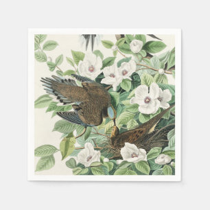 Servilleta De Papel Arte de flores de aves de Audubon vintage paloma l