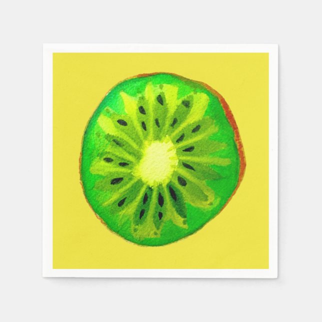 Servilleta De Papel Arte de fruta de ilustracion cutino kiwi (Anverso)