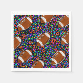 Servilleta De Papel Arte de Fútbol Azul