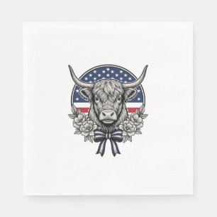 Servilleta De Papel Arte de grabado vintage de vaca altlandesa patriót