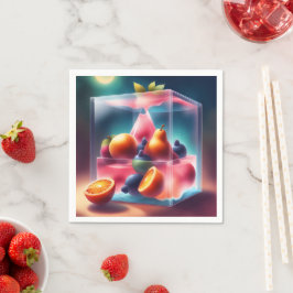 Servilleta De Papel Arte de IA de Cinco Frutos