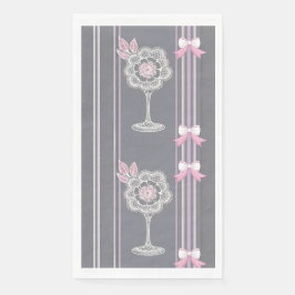 Servilleta De Papel Arte de IA rosa y gris