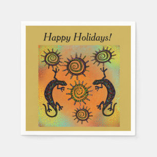 SERVILLETA DE PAPEL ARTE DE LIZARD DEL SUROESTE