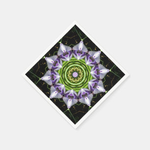 Servilleta De Papel Arte de Mandala de Floral Púrpura en Calidoscopio