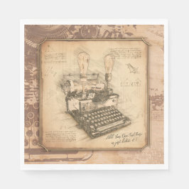 Servilleta De Papel Arte de moda antiguo vintage, regalo de autor/escr