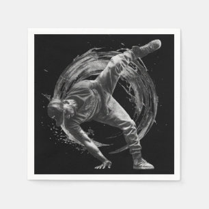 Servilleta De Papel Arte de movimiento monocromo de estilo urbano