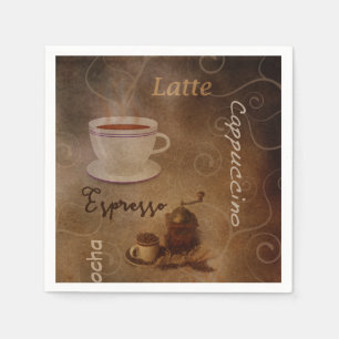 Servilleta De Papel Arte de palabras para amantes del café
