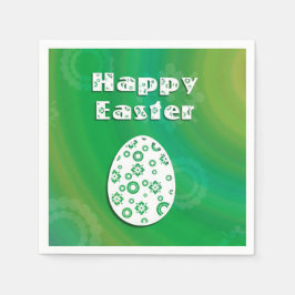 Servilleta De Papel Arte de papel retro de huevo de Pascua Moderno