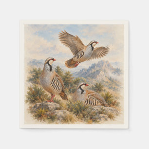 Servilleta De Papel Arte de Perdiz Chukar