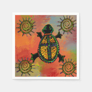 SERVILLETA DE PAPEL ARTE DE TORTUGA DEL SUDOESTE