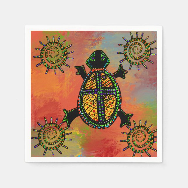 SERVILLETA DE PAPEL ARTE DE TORTUGA DEL SUDOESTE (Anverso)