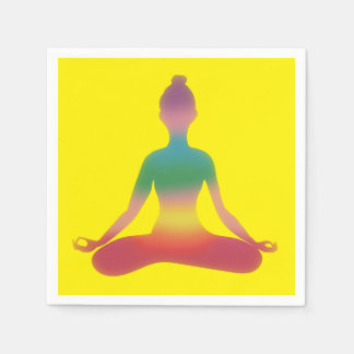 Servilleta De Papel Arte de Yoga Meditando 
