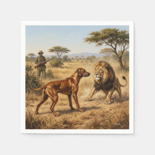 Servilleta De Papel Arte del Lebrel León Rhodesiano