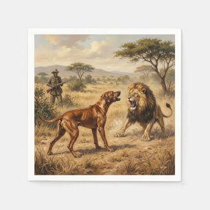 Servilleta De Papel Arte del Lebrel León Rhodesiano