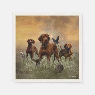 Servilleta De Papel Arte del Vizsla Húngaro