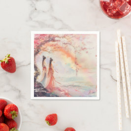 Servilleta De Papel Arte digital de dos novias