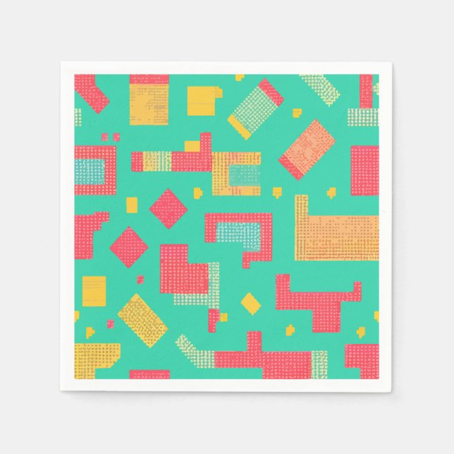 Servilleta De Papel Arte digital de píxeles (Anverso)