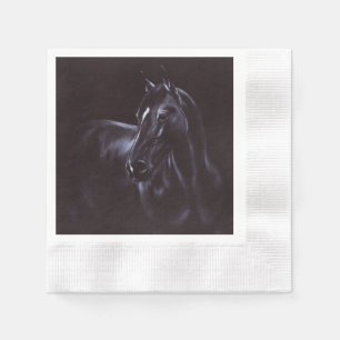 Servilleta De Papel Arte equino pintado a mano