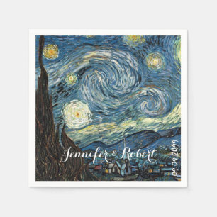 Servilleta De Papel Arte famoso - Noche estrellada de Vincent van Gogh