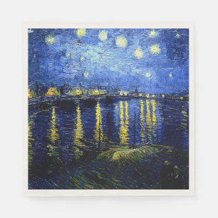 Servilleta De Papel Arte fino Vincent van Gogh, Noche estrellada sobre