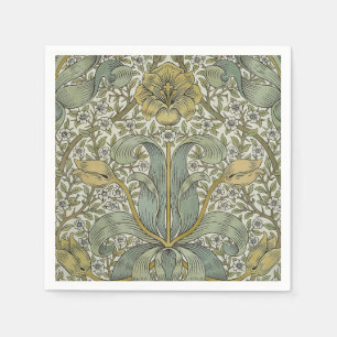Servilleta De Papel Arte floral amarillo de matorral primaveral de Wil