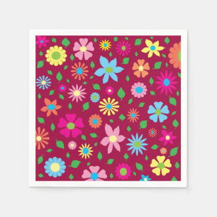 Servilleta De Papel Arte floral colorido