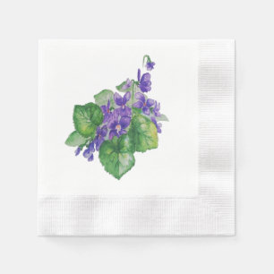 Servilleta De Papel Arte floral de la flor violeta púrpura de la