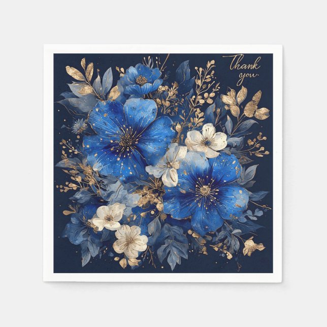Servilleta De Papel Arte Floral Elegante (Anverso)