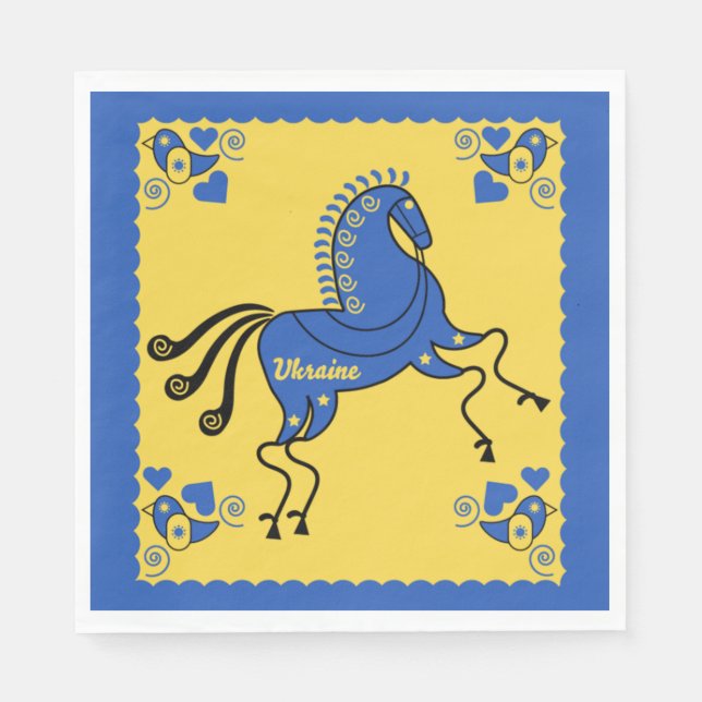 Servilleta De Papel Arte folclórico eslavo tradicional de Ucrania (Anverso)