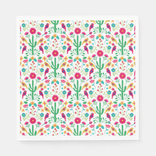 Servilleta De Papel Arte Folclórico Floral Tradicional Mexicano Colore