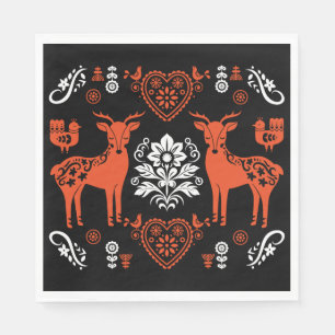 Servilleta De Papel Arte folclórico noruego Rosemaling