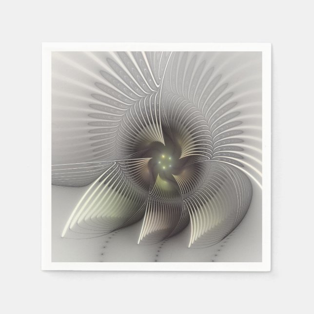 Servilleta De Papel Arte fractal de forma 3D abstracta moderna (Anverso)