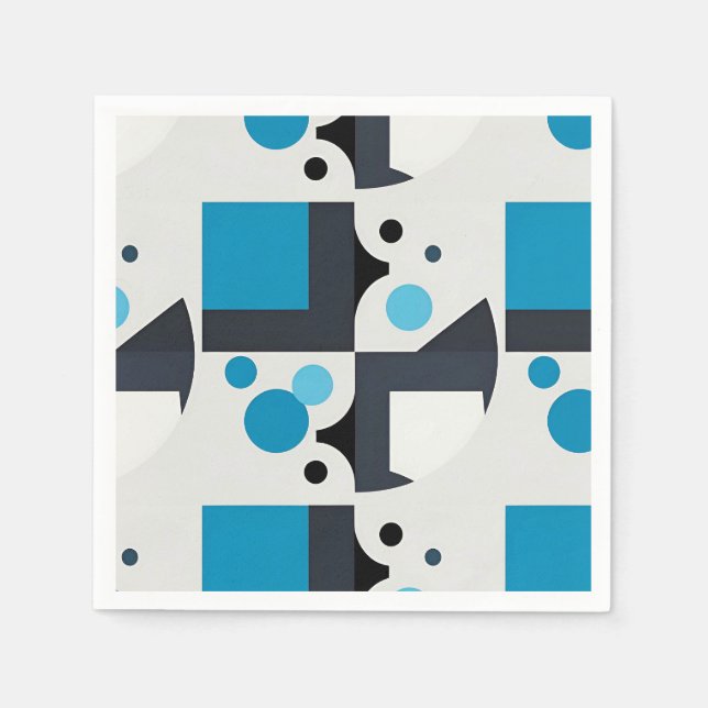 Servilleta De Papel Arte geométrico abstracto moderno (Anverso)