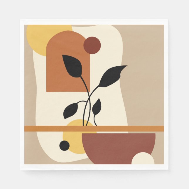 Servilleta De Papel Arte geométrico moderno (Anverso)