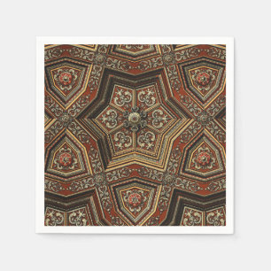 Servilleta De Papel Arte geométrico renacentista dorado ornamentado vi