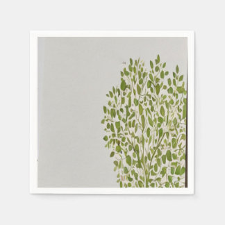 Servilleta De Papel arte moderno simple en hojas de árbol en tonos pas