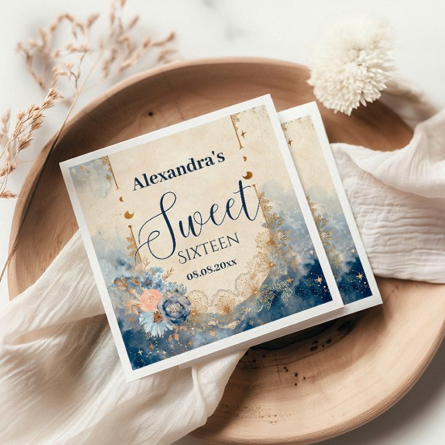 Servilleta De Papel Arte Nouveau Floral Celestial Dulces Dieciséis (Subido por el creador)
