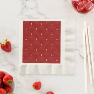 Servilleta De Papel arte nuevo rojo y dorado